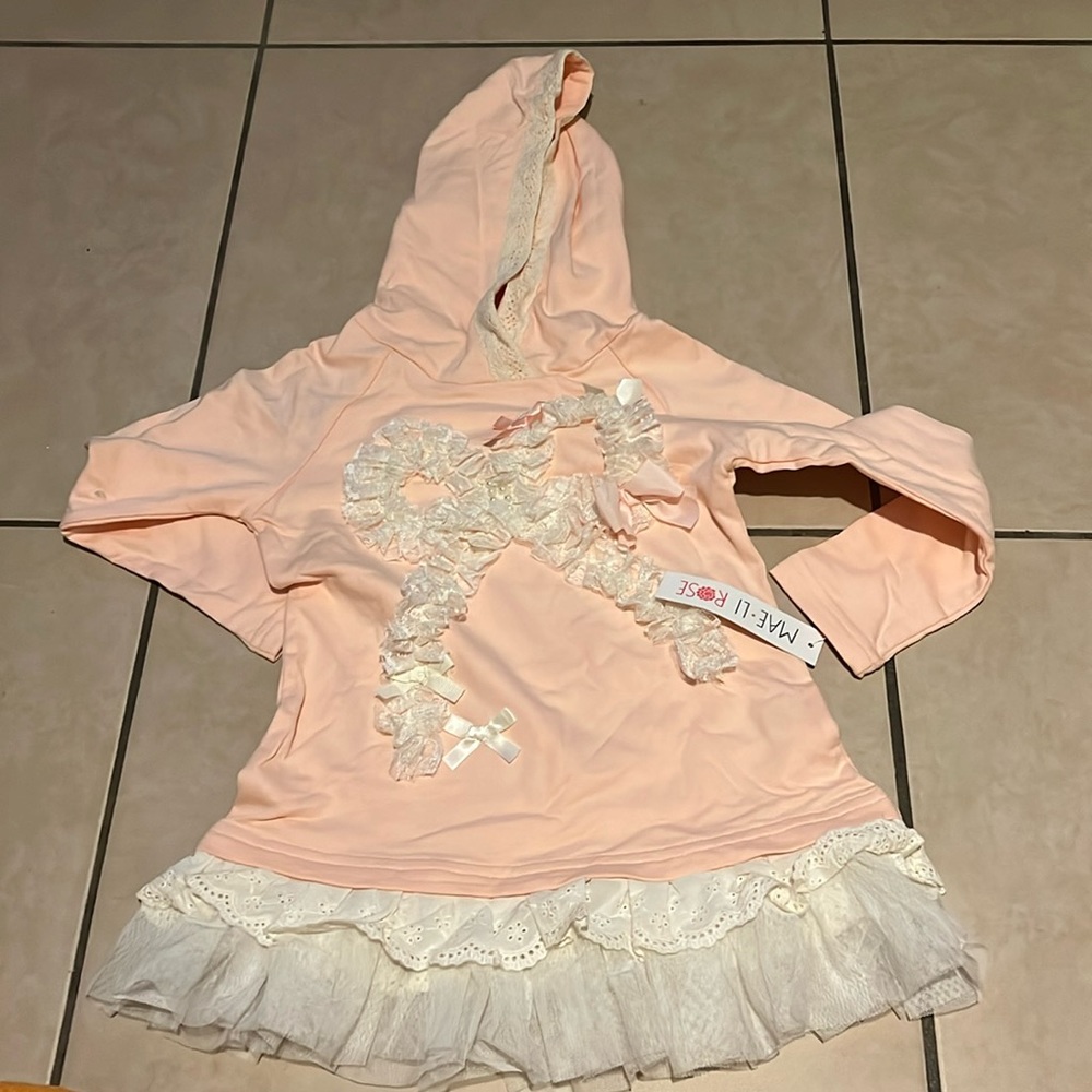 MAE • LI ROSE pink hoodie. Size 4/5